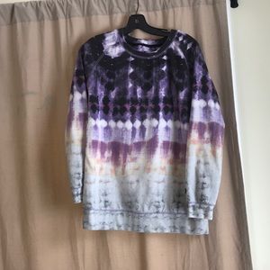 Burton tie dye crew neck sweatshirt, large